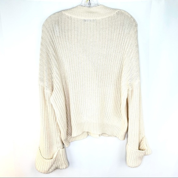 Nasty Gal Collection The Lap Of Luxury Cream Chunky Knit Loungewear Sweater Sz M - Picture 8 of 9